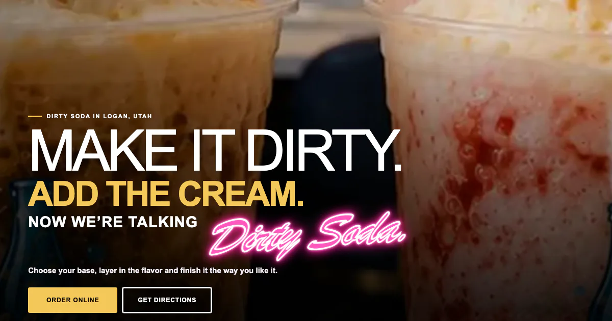 Colorful BubbleBrew dirty sodas for drive-thru pickup