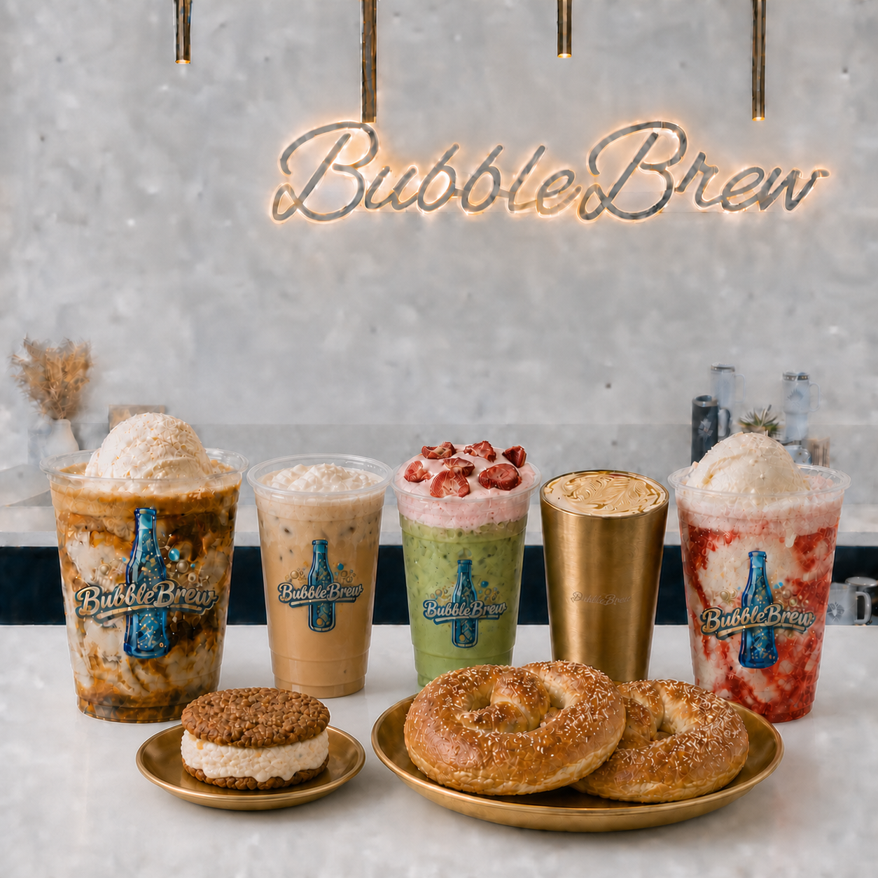 BubbleBrew food paired with handcrafted drinks