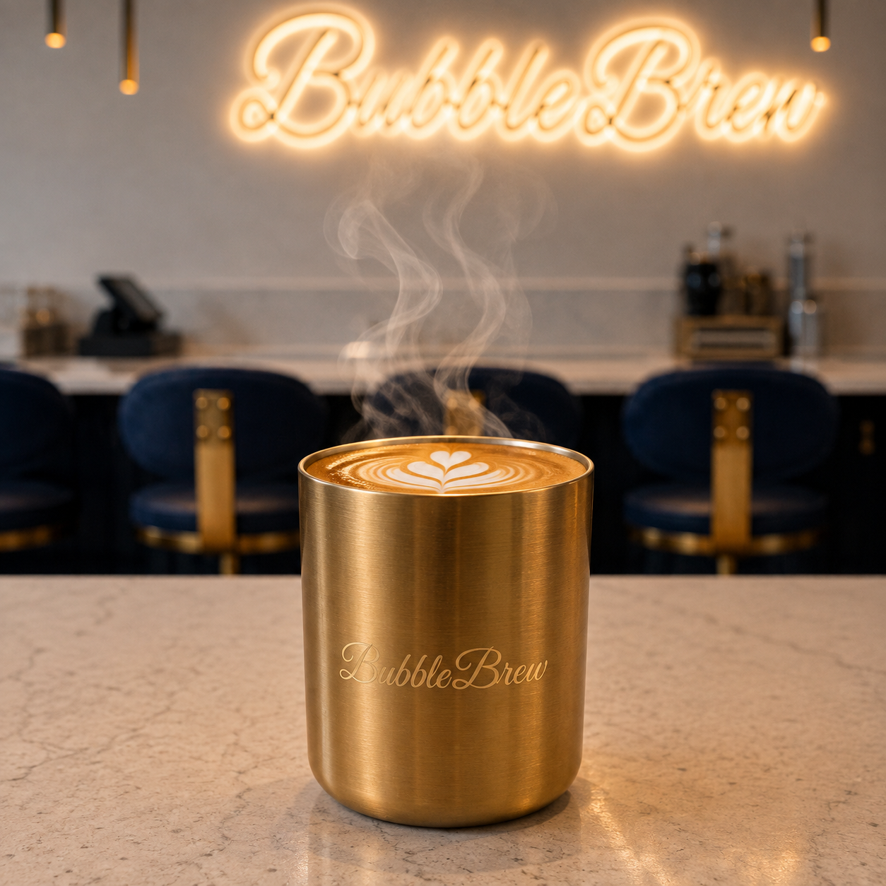 Fresh espresso coffee at BubbleBrew